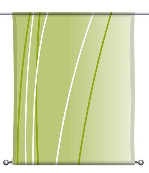 Linea green dark links, Scheibenhänger eckig